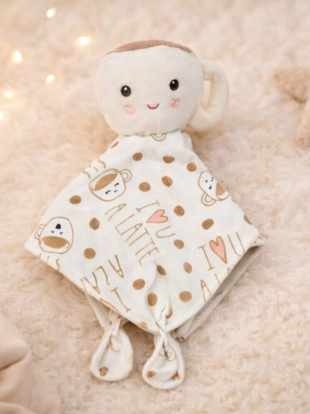 Mary Meyer "I Love You A Latte" Coffee Cup Soft Lovey Soother